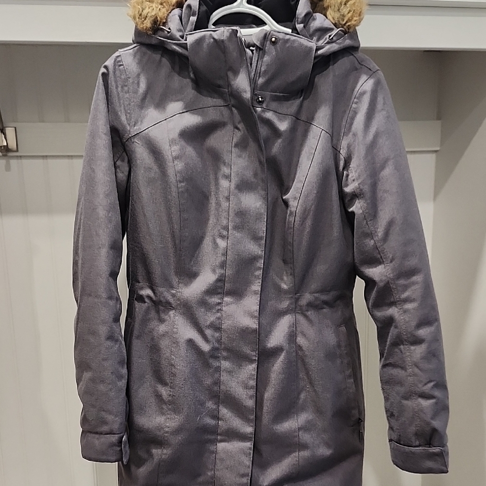 Women's Gray Hooded Coat
